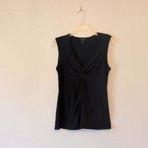 Black sleeveless top